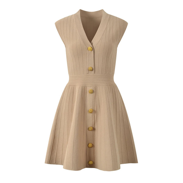 Zarya V-Neck Knit Mini Dress