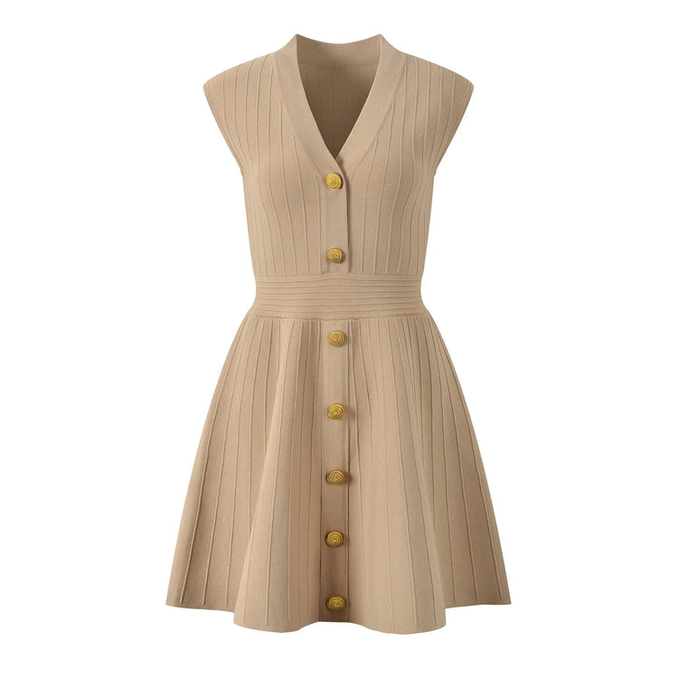 Zarya V-Neck Knit Mini Dress Winteres