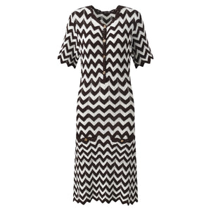 Maylis Chevron Knit Mini Dress | WINTERES