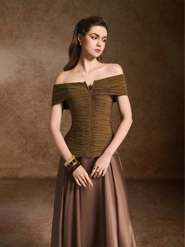 Inlaida pleated Maxi dress Winteres