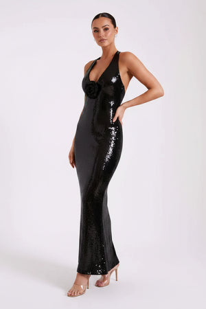 Robe Zeynap ornée de sequins en forme de fleurs