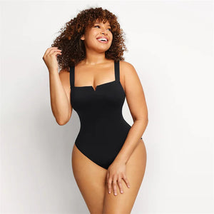 Booty Lifting One-Piece Bodysuit – Square Collar Shapewear Winteres