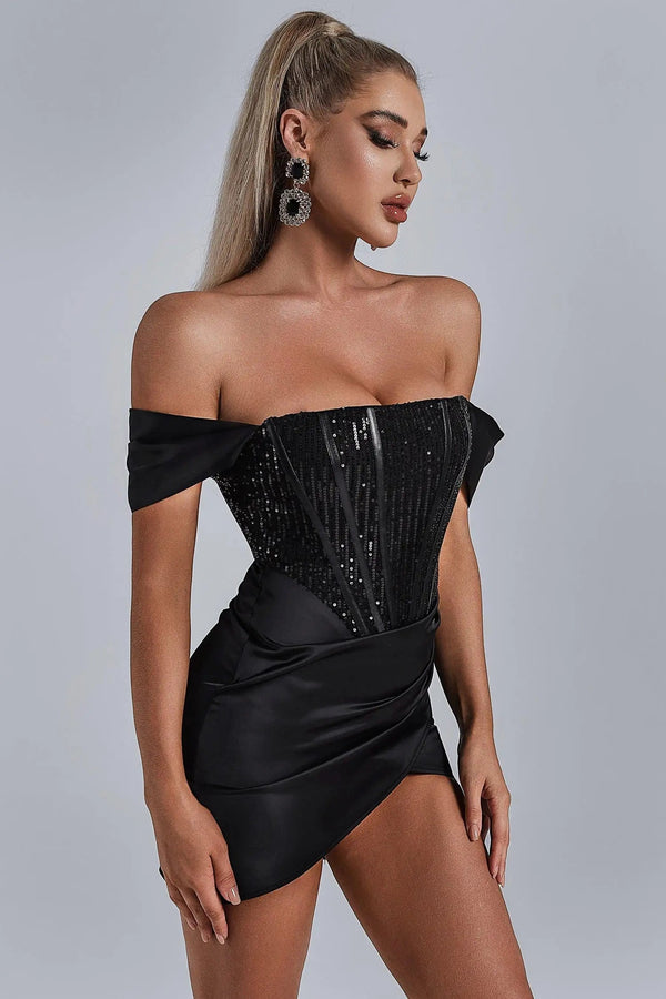 BEISHI Women Off Shoulder Mini Dress Winteres