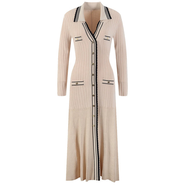 Robe longue en maille Nia