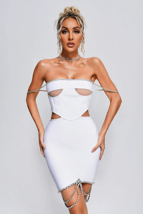 Ladies Ezra Shoulder Mini Dress Winteres