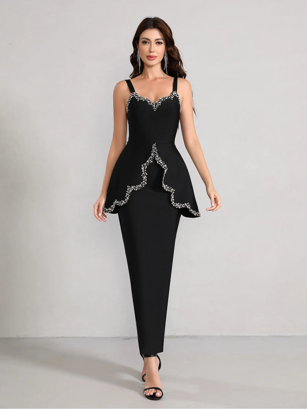 Fashion 2025 New Beading Sexy Women Celebrity Night Club Runway Evening Party Dress