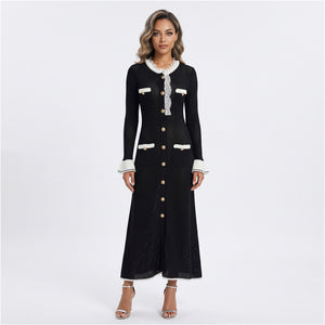 Orane Lace-Trim Knit Midi Dress | WINTERES