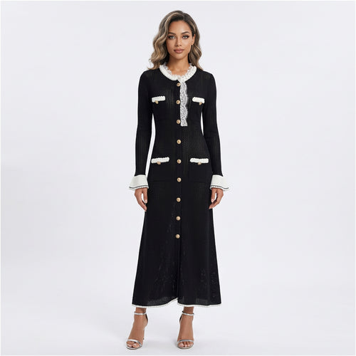 Orane Lace-Trim Knit Midi Dress | WINTERES