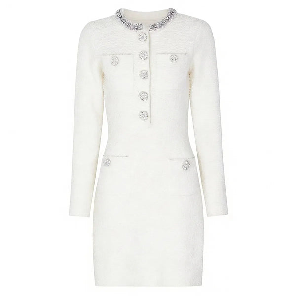 White coat with decorative buttons on a white background