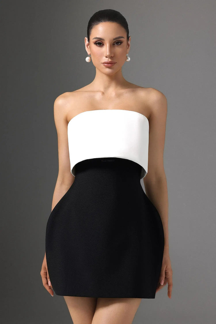 Women Chic IRayna Strapless Bandage Mini Dress Ladies Bodycon Occassion Birthday Cocktail Prom Party Dresses Winteres