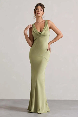 Maxine Satin Cowl Maxi Dress Winteres