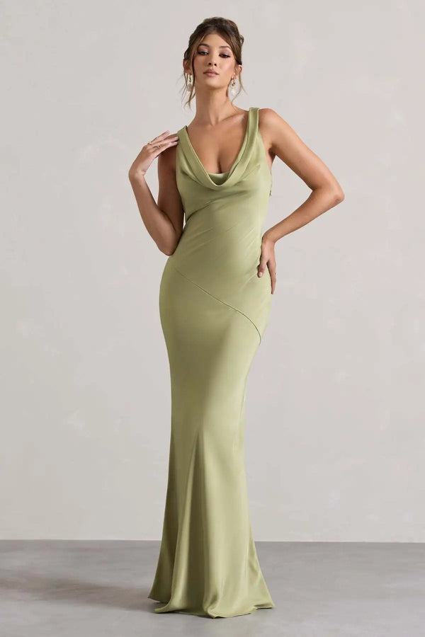 Maxine Satin Cowl Maxi Dress Winteres