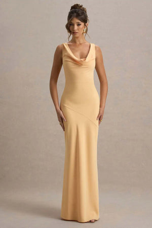 Maxine Satin Cowl Maxi Dress Winteres