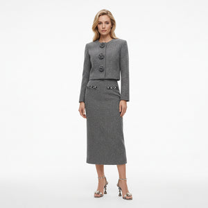 Feodora Textured Jacket and Skirt Set | WINTERES