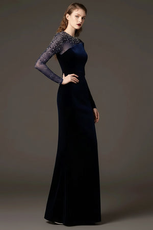 Ariadne Velvet Beaded Maxi Dress Winteres
