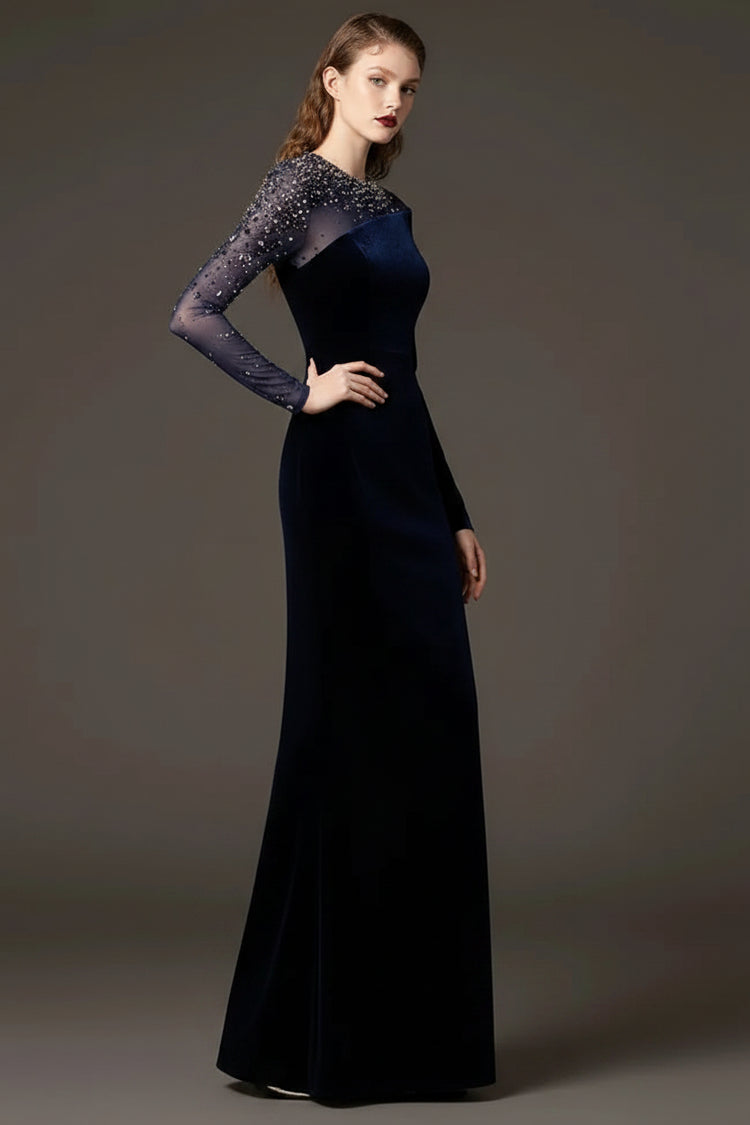 Ariadne Fisher Velvet Beaded Maxi Dress