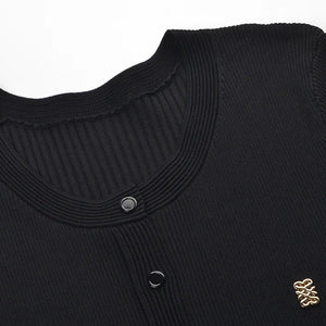 Palmyre Pleated Knit Mini Dress | WINTERES