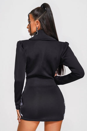 Sequin Peal Beaded Blazer Dress Winteres