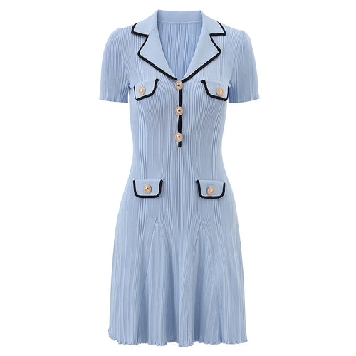 Astree Collared Knit Mini Dress | WINTERES
