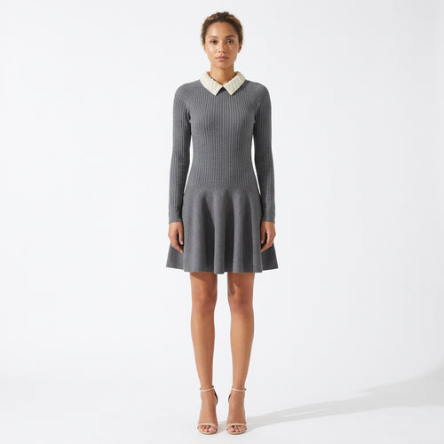 Daphne Collared Knit Mini Dress | WINTERES