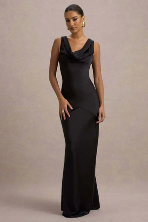 Maxine Satin Cowl Maxi Dress Winteres