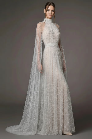 Lucienne Beaded Mesh Maxi Dress Winteres