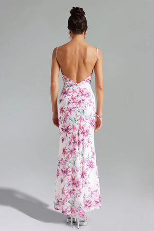 Nunna Flower Print Cut Out Dress Winteres