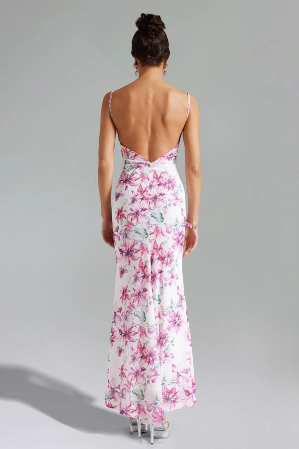 Nunna Flower Print Cut Out Dress Winteres