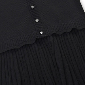 Palmyre Pleated Knit Mini Dress | WINTERES