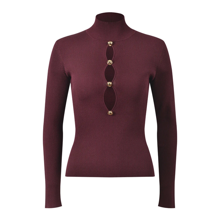 Elegant Turtleneck Knit Top Winteres