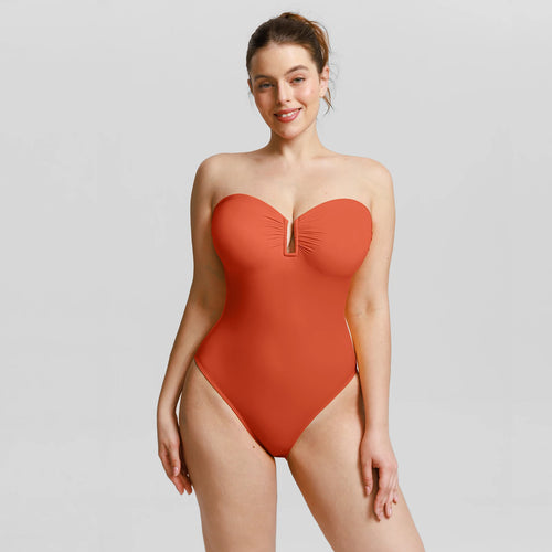 Strapless Tummy-Control Swimsuit
