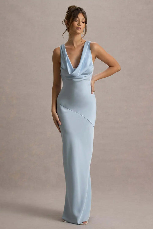Maxine Satin Cowl Maxi Dress Winteres
