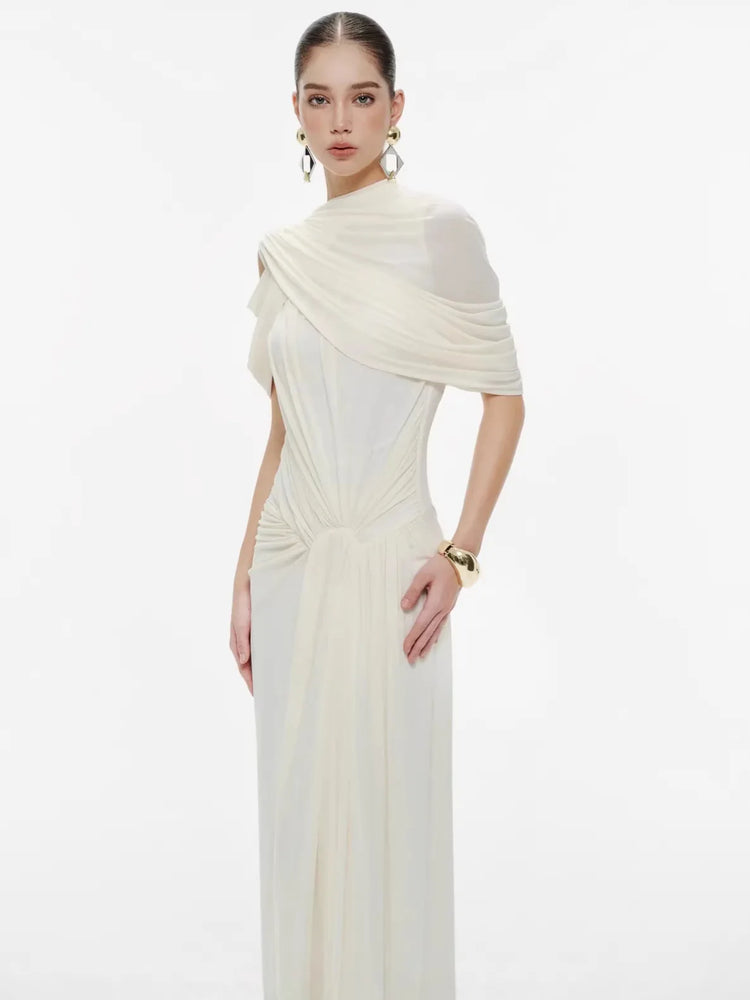 Eulalie Ruffle Mesh Maxi Dress Winteres