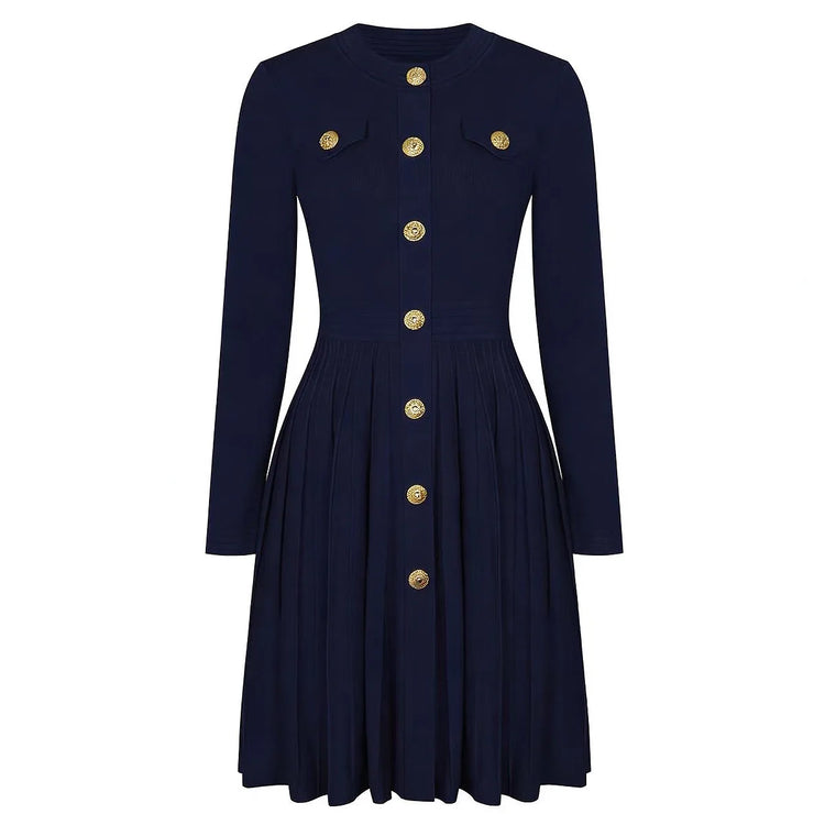 Zenia Buttoned Knit Mini Dress Winteres