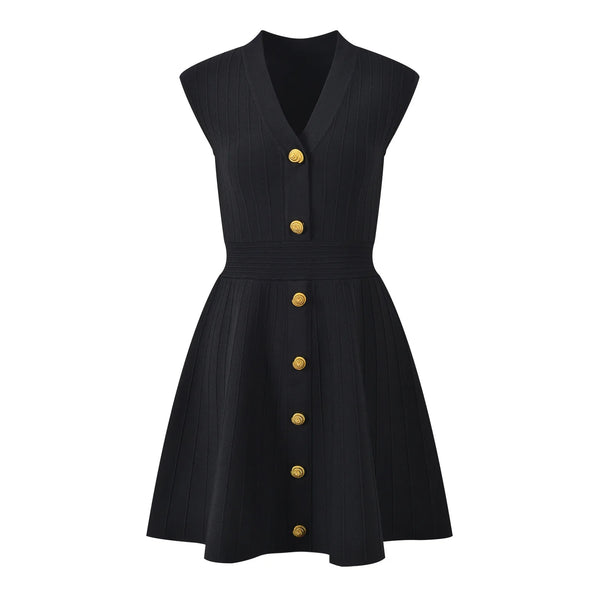 Zarya V-Neck Knit Mini Dress