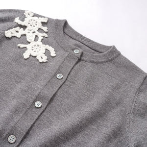 Crochet Flower Hand-Hook Knit Cardigan Winteres