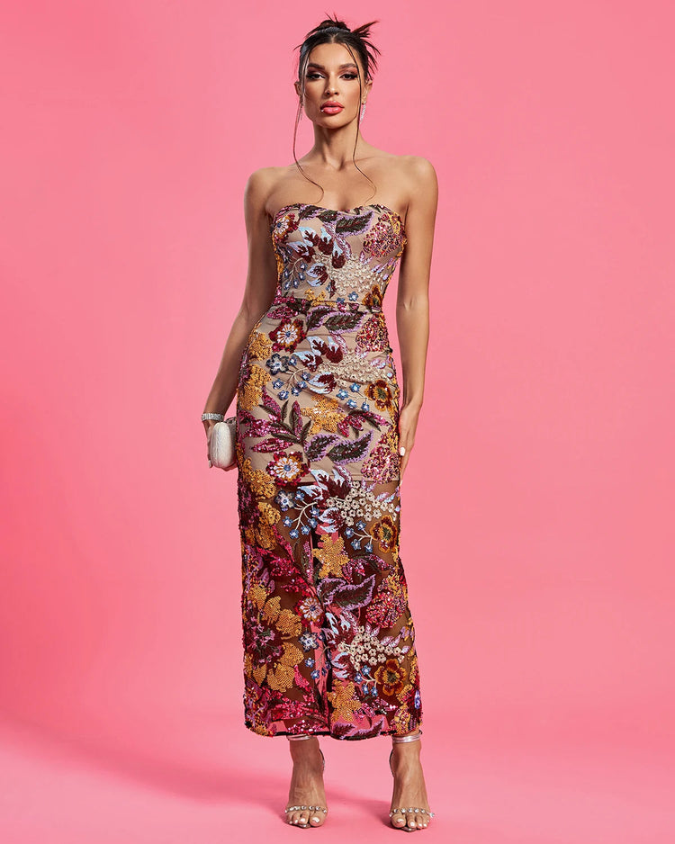 Rosa Embroidery Maxi Dress Winteres