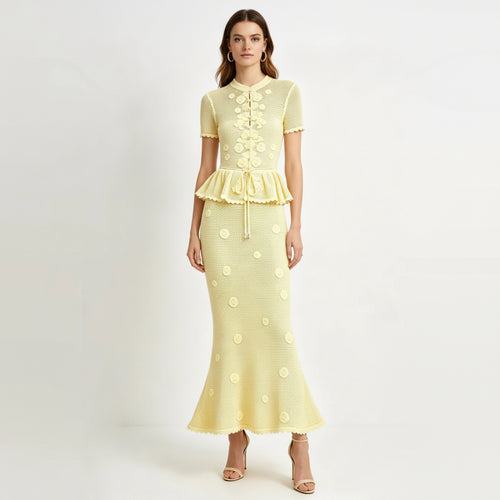 Wyla Crochet Knit Maxi Dress Winteres