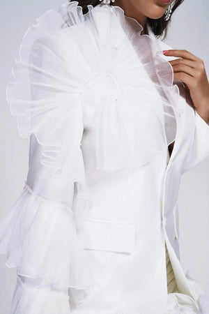 Fashion Elegant Ruffle Blazers Designs Winteres