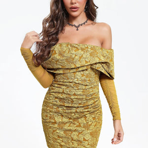 Women Ladies Party Off Shoulder Strapless Mini Dress Winteres