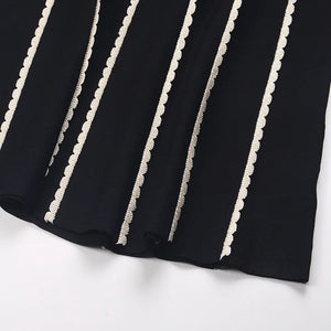 Clotilde Lace-Trim Knit Mini Dress | WINTERES
