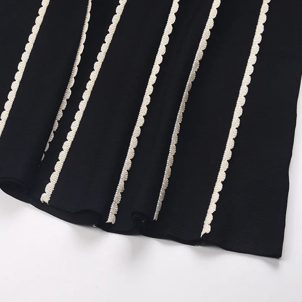 Clotilde Lace-Trim Knit Mini Dress | WINTERES