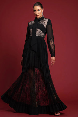 Women Chic IEllyson Romantic Flowy Long Sleeve Cut Out Lace Maxi D Ladies Bodycon Occassion Birthday Cocktail Prom Party Dresses