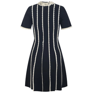 Clotilde Lace-Trim Knit Mini Dress | WINTERES