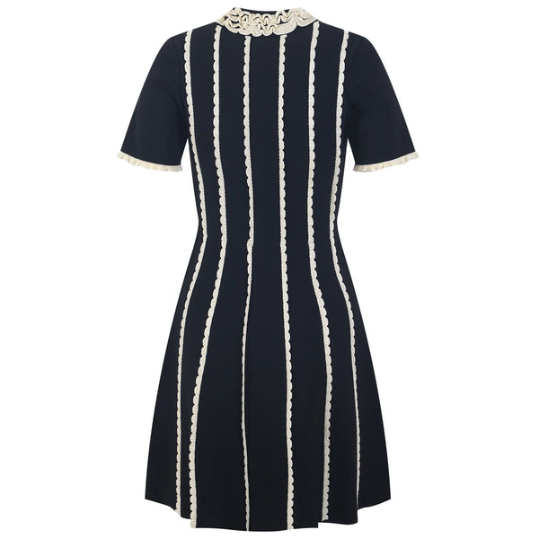 Clotilde Lace-Trim Knit Mini Dress | WINTERES