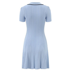 Astree Collared Knit Mini Dress | WINTERES