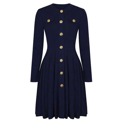 Zenia Buttoned Knit Mini Dress Winteres