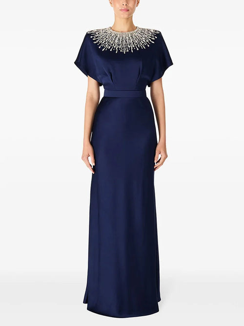 Damaris Long dress studded with pearls and diamonds Winteres