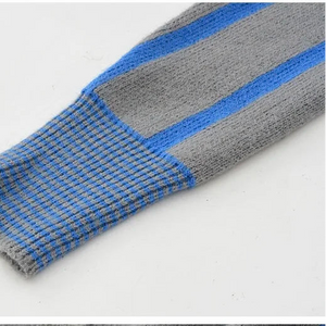 Stripe Jacquard Contrast Color Cardigan Winteres