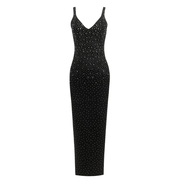 Luxury Women Dresses Manufacturers Low Moq Elegant Womens Clothing Party Wear Diamond Rhinestone Prom Evening Long Gown Dress Winteres